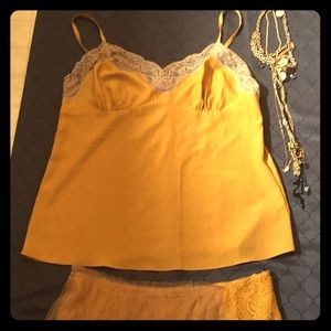 Top and skirt set with a necklace